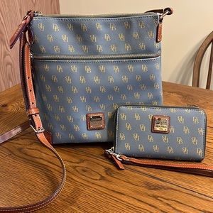 Dooney & Bourke crossbody and matching wristlet wallet